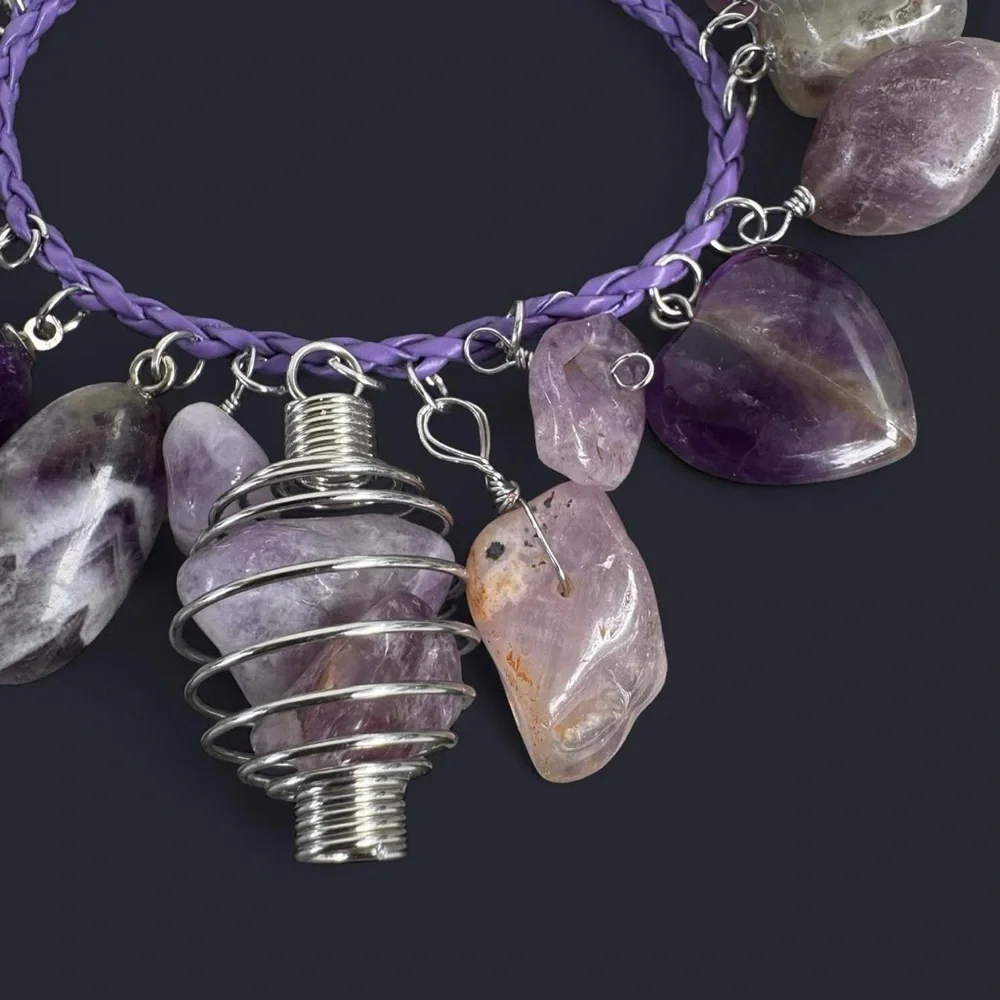 Amethyst Charm Bracelet